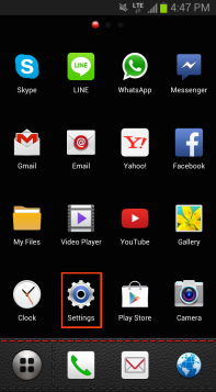 1. Tap Settings icon